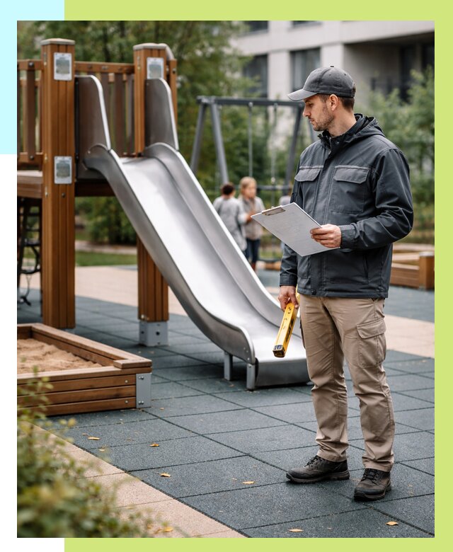 Сертификация детских площадок в Кирове от 25413 р. | Алешин-Кро