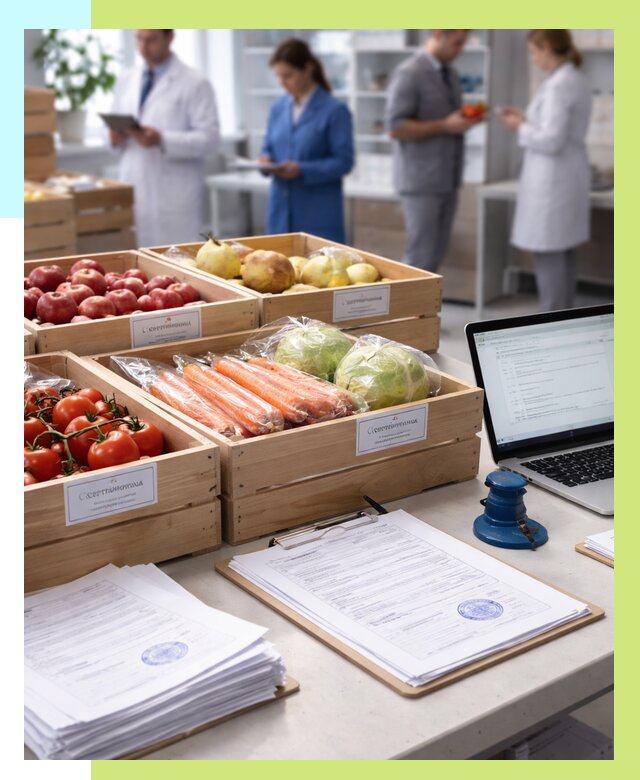 Сертификация овощей и фруктов в Кирове от 8640 р. | Алешин-Кро