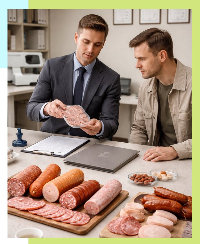 Сертификация колбасных изделий в Кирове от 7624 р. | Алешин-Кро