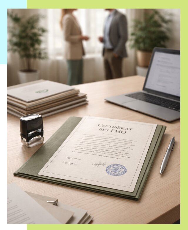 Сертификат без ГМО в Кирове от 7624 р. оформить срочно Алешин-Кро