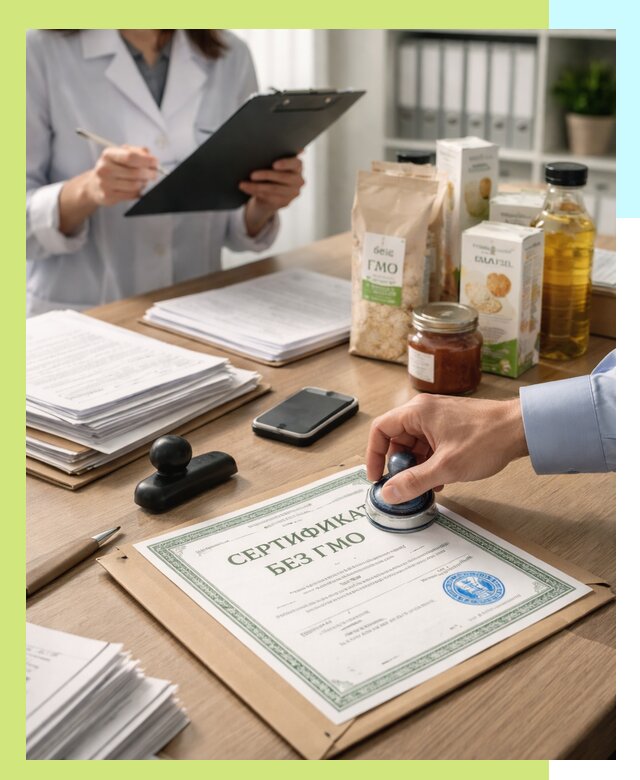 Получение сертификата Без ГМО для продукции в Кирове